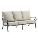 Black Aluminum Deep Seating Sofa with Cushions