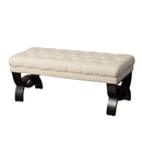 Storage Ottoman Bench with Solid Wood Legs