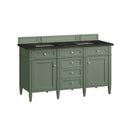 James Martin Brittany 60" Double Bathroom Vanity, Smokey Celadon