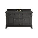 James Martin Brookfield 60" Single Bathroom Vanity, Black Onyx