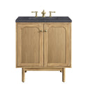 James Martin Laurent 30" Dual Mount Single Bathroom Vanity, Light Natural Oak