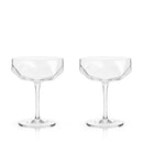 Seneca Faceted Coupe Glasses Set of 2