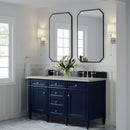 James Martin Brittany 60" Double Bathroom Vanity, Victory Blue