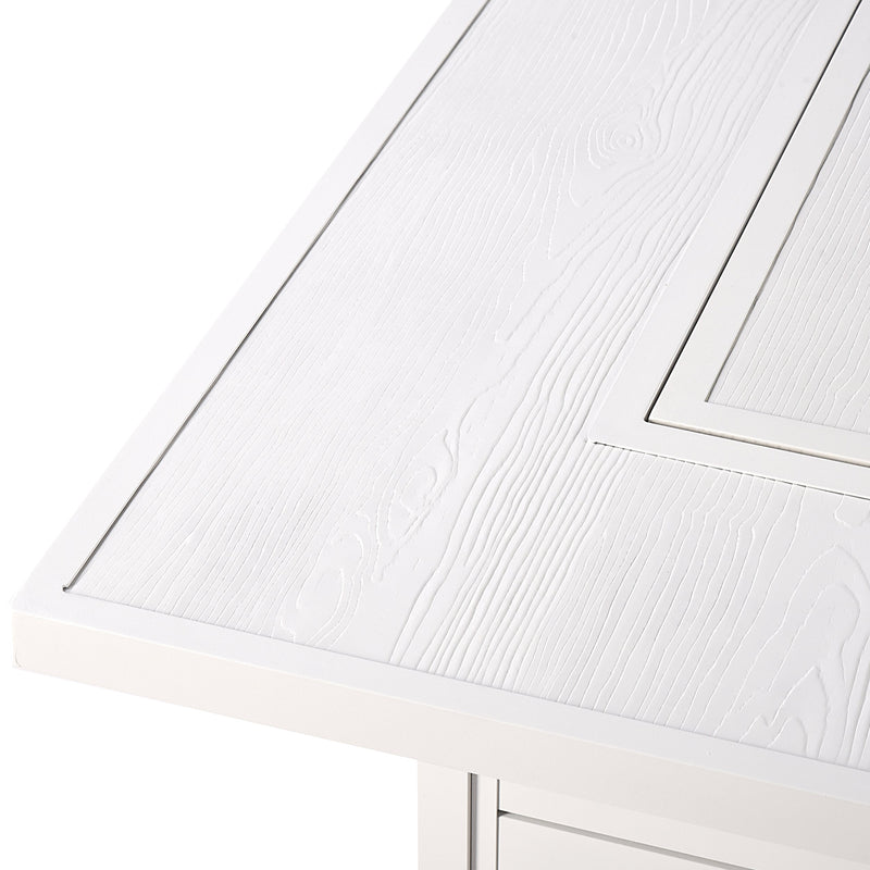 Aluminum 42-in Square Propane Fire Table with Beads, Covers and Lid