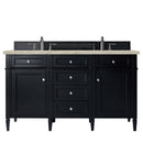 James Martin Brittany 60" Double Bathroom Vanity, Black Onyx