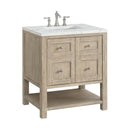 James Martin Breckenridge 30" Single Bathroom Vanity, Whitewashed Oak