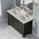 James Martin Brookfield 60" Double Bathroom Vanity, Black Onyx
