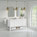 James Martin Breckenridge 60" Double Bathroom Vanity, Bright White
