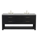 James Martin Lucian 72" Double Bathroom Vanity, Carbon Oak