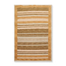 3'10" x 5'10" Hand Knotted Wool High Low Pile Area Rug Beige