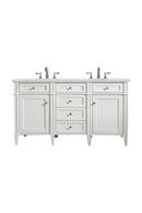 James Martin Brittany 60" Double Bathroom Vanity, Bright White