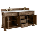 James Martin Brookfield 72" Double Bathroom Vanity, Pecan