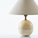 Round Travertine Table Lamp