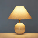 Round Travertine Table Lamp