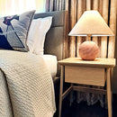 Round Travertine Table Lamp