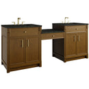 James Martin Bellshire 84" Double Bathroom Vanity, Honey Oak
