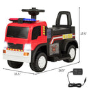 Kids 6V Battery Powered Electric Ride On Fire Truck by LJGDeals