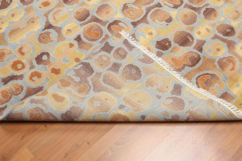 6' x 9' Designer Hand Knotted Modern 100% Wool Area rug Aqua