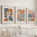Boho Botanical Set of 3 Wall Art. Abstract Flowers Prints by Wall Art Set