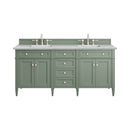 James Martin Brittany 72" Double Bathroom Vanity, Smokey Celadon
