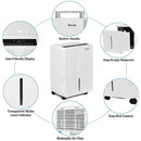 Portable 50 Pint Humidity Control up to 3000 Sq. Ft. Dehumidifier by LJGDeals