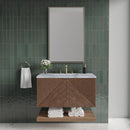 James Martin Marcello 36" Floating Single Bathroom Vanity, Chestnut