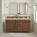 James Martin Lorelai 60" Double Bathroom Vanity, Mid-Century Walnut