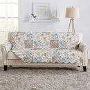 Reversible Floral Patchwork Furniture Protector - Maribel Collection by Great Bay Home