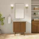James Martin Laurent 30" Dual Mount Single Bathroom Vanity, Honey Oak