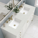 James Martin Chicago 60" Double Bathroom Vanity, Glossy White