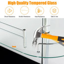 2-holder Bar Table with Tempered Glass Shelf by LJGDeals