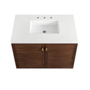James Martin Amberly 36" Dual Mount Single Bathroom Vanity, Mid-Century Walnut
