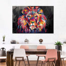 Lion's Gaze Abstract Color Wall Art