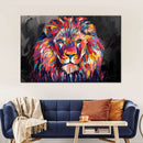 Lion's Gaze Abstract Color Wall Art