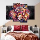 Lion's Gaze Abstract Color Wall Art