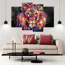 Lion's Gaze Abstract Color Wall Art