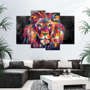 Lion's Gaze Abstract Color Wall Art