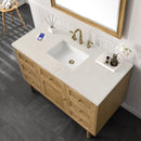 James Martin Laurent 48" Dual Mount Single Bathroom Vanity, Light Natural Oak