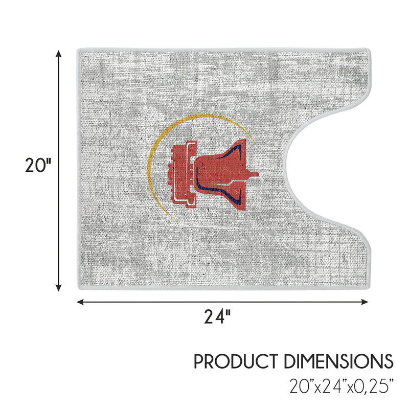 Philadelphia Design U Shape Bathroom Rug | 20”x24" | Multicolor