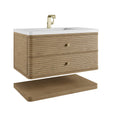 James Martin Allamari 36" Floating Single Bathroom Vanity, Dune Mist