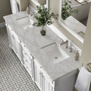 James Martin Bristol 72" Double Bathroom Vanity, Bright White