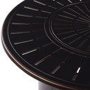 Aluminum 44-in Round Propane Fire Table with Beads, Covers and Lid