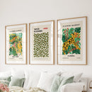 Flower Market, Kusama Art Prints. Modern Tropical Wall Decor by Wall Art Set