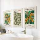 Flower Market, Kusama Art Prints. Modern Tropical Wall Decor by Wall Art Set
