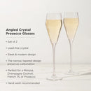 Raye Angled Crystal Prosecco Glasses Set of 2 by Viski