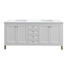 James Martin Chicago 72" Double Bathroom Vanity, Glossy White