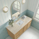James Martin Laurent 60" Dual Mount Single Bathroom Vanity, Light Natural Oak