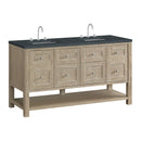 James Martin Breckenridge 60" Double Bathroom Vanity, Whitewashed Oak