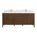 James Martin Myrrin 72" Single Bathroom Vanity, Mid-Century Walnut