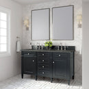 James Martin Brittany 60" Double Bathroom Vanity, Black Onyx